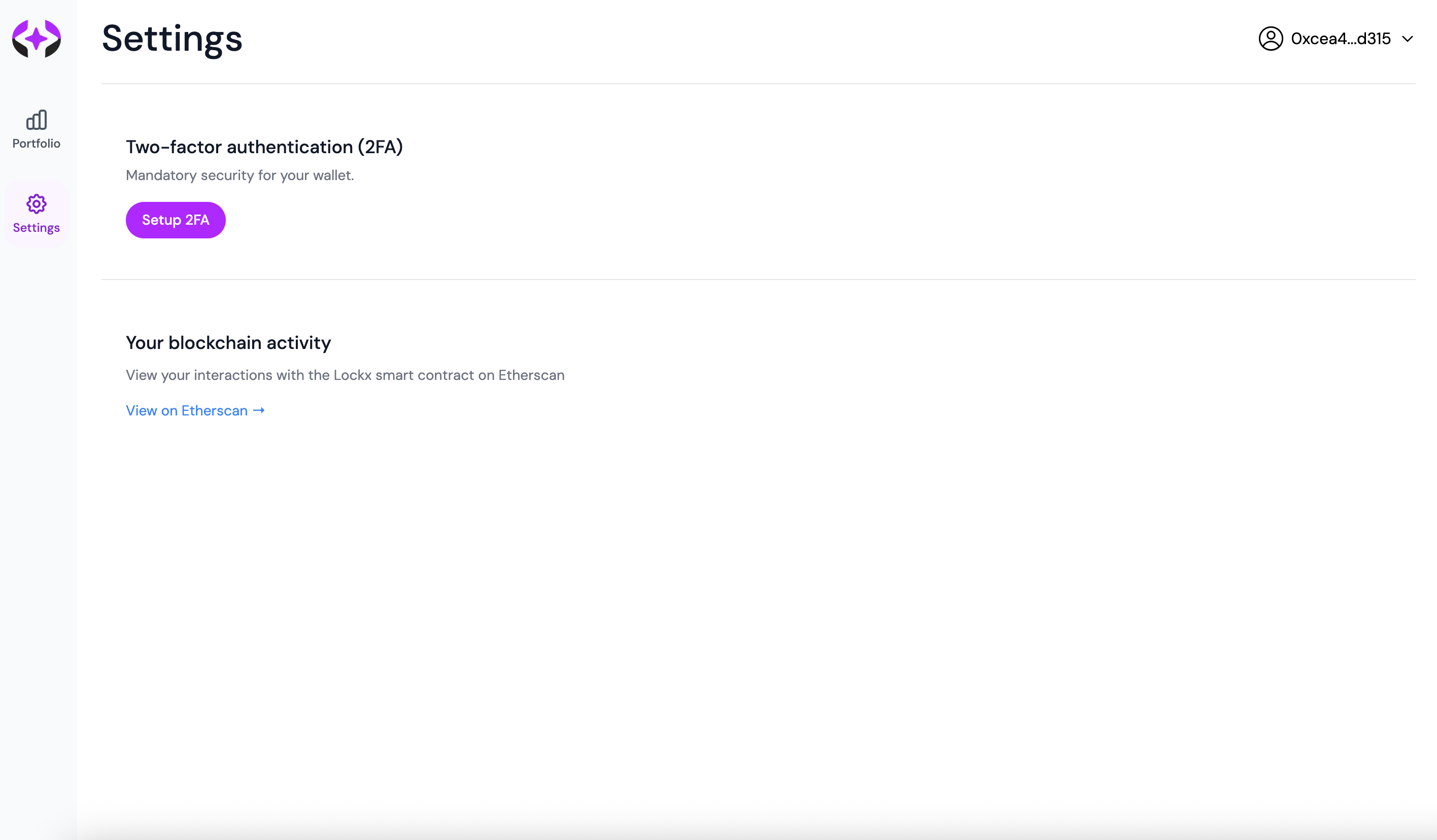 Navigate to Settings tab