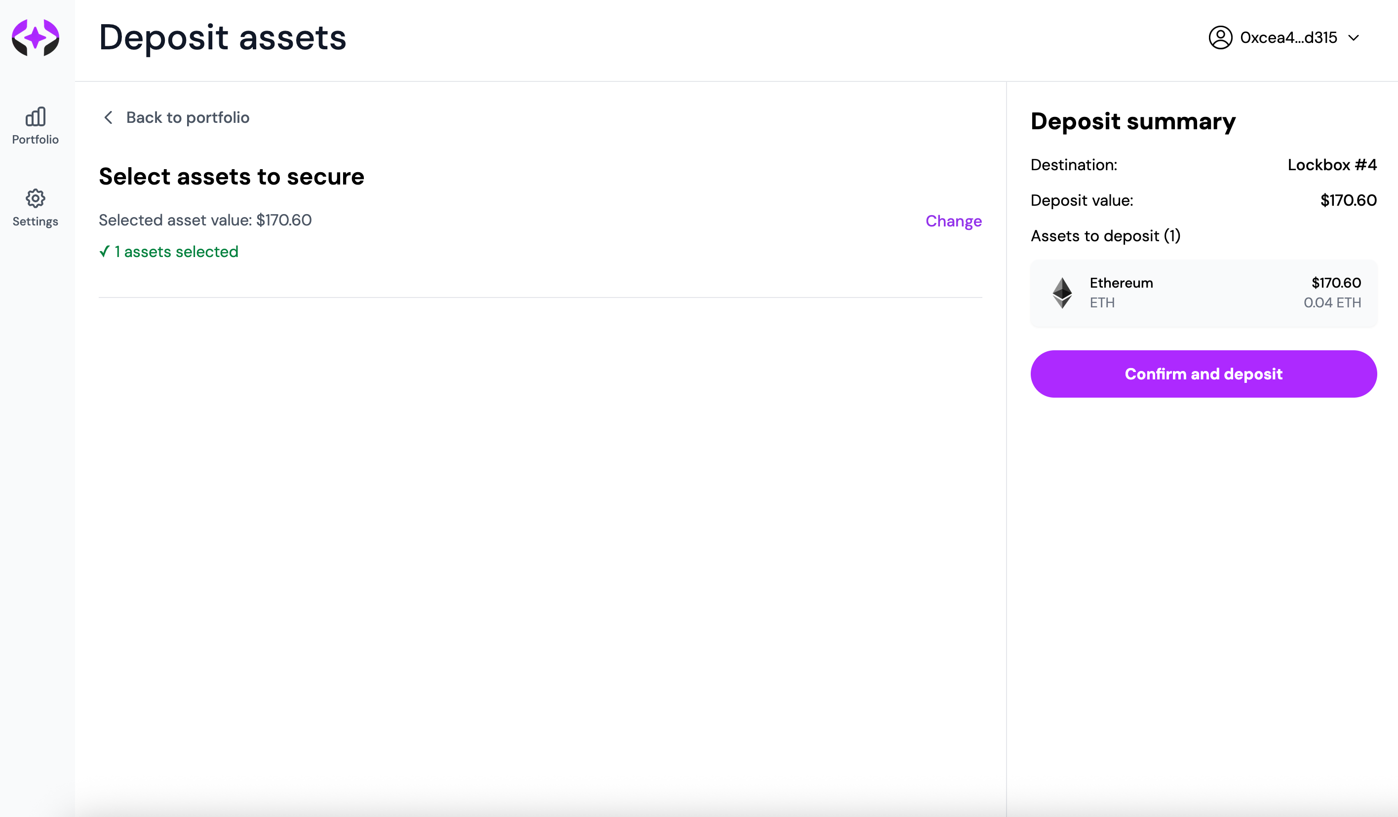 Begin deposit execution flow