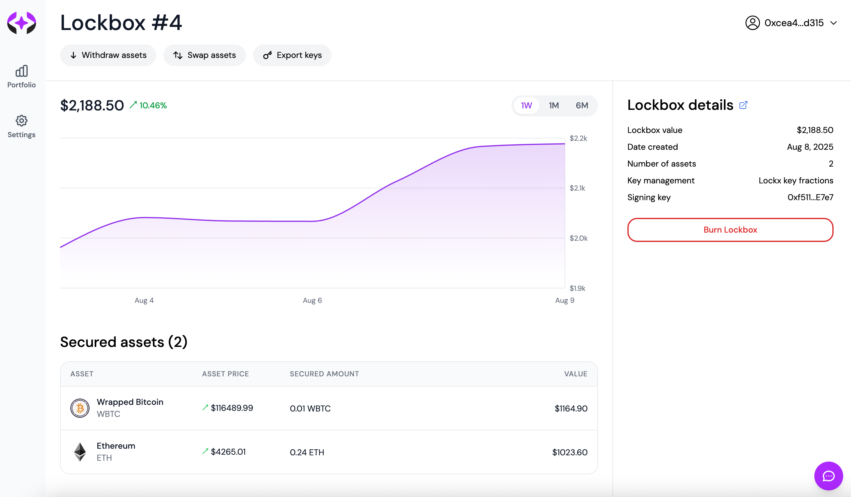 View updated Lockbox in Portfolio