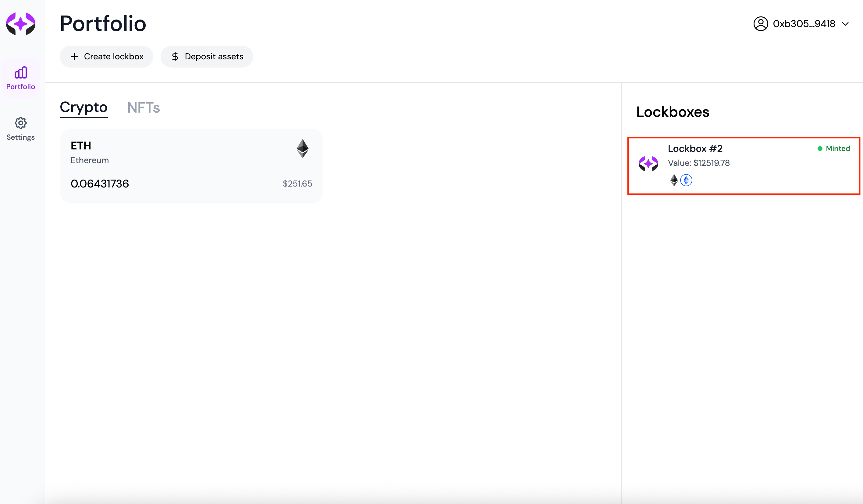 Navigate to lockbox portfolio